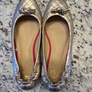 Lilly Pulitzer Gold Quilted Ballerina Flats 7